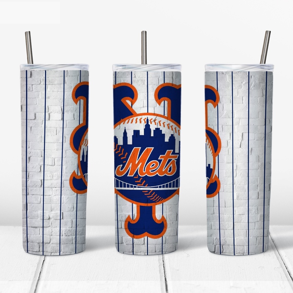 NY METS  20 Oz Skinny Sublimated Tumbler